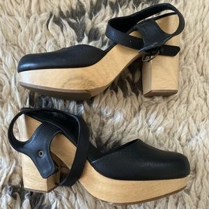 Rachel Comey black leather Dekalb clogs